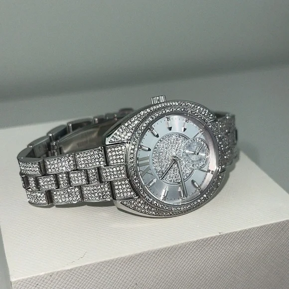 Michael Kors Luxurious Dena Pavé Silver-Tone Watch Ladies - Picture 5 of 11